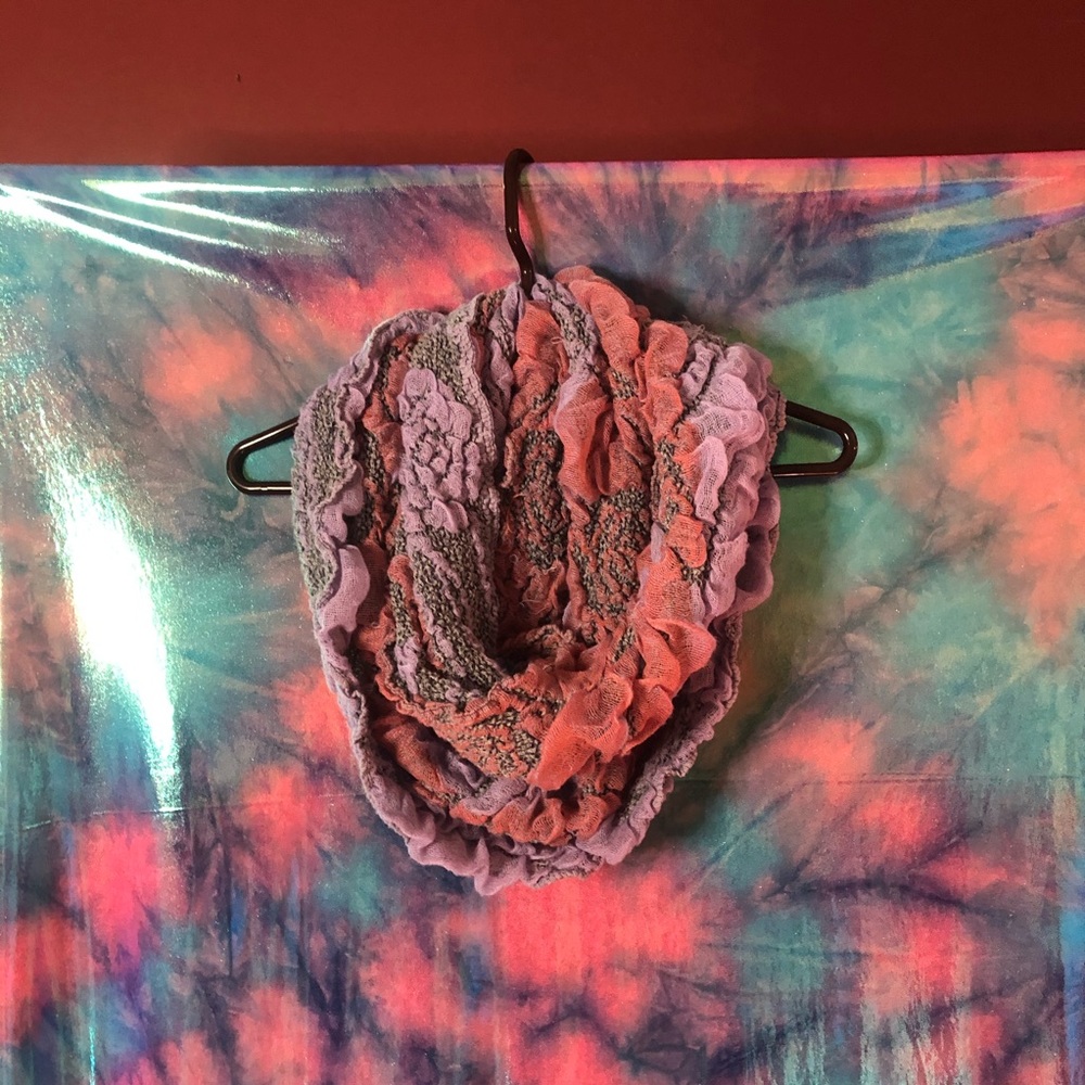 🦋Scarf purple red & grey